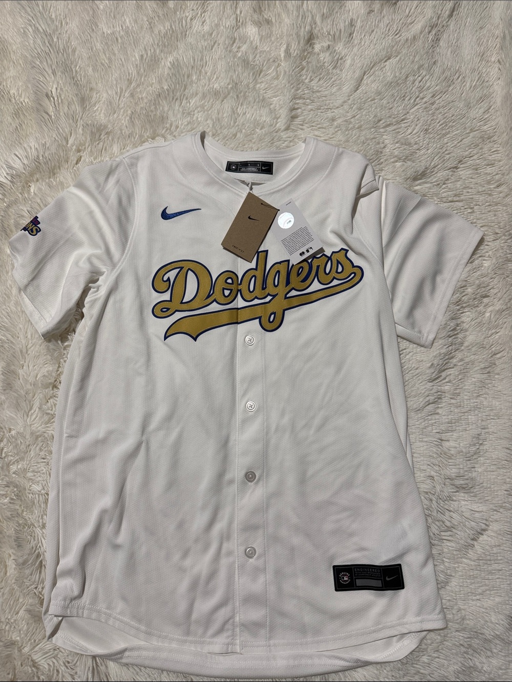Nike Dodgers White Baseball Jersey